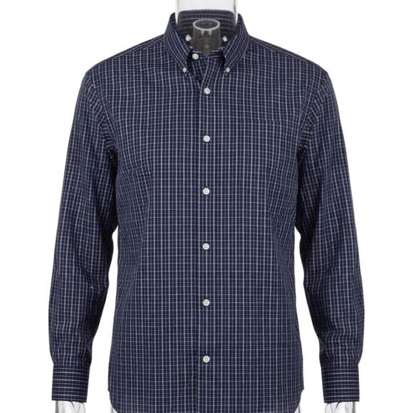 Duluth Trading Company Other - Duluth Trading Co Mens L Wrinklefighter Shirt Navy Check Plaid Long Sleeve NWT